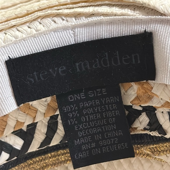Steve Madden Gold & Black OS Hat - Picture 4 of 5